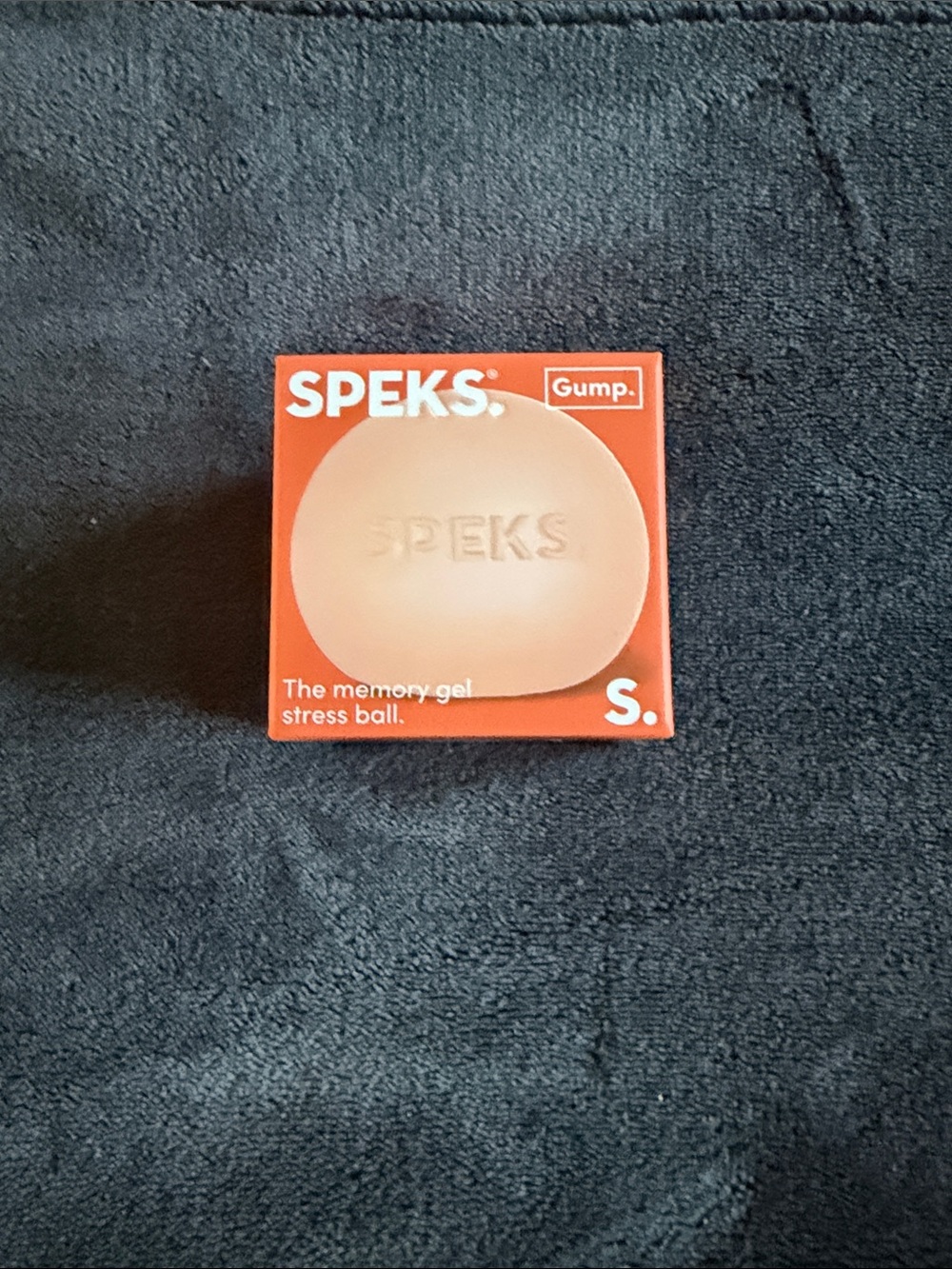 Speks Gump Peach/orange Memory Gel Stress Ball - Soft Squeeze Fidget NIOP